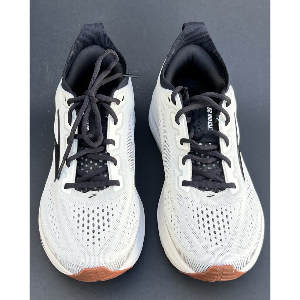 BROOKS Glycerin 23 Running Shoes Wide Width 2E White / Black / Gum Men's Size 9 - Picture 6 of 11